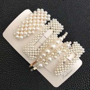 Pearl Barrette Set Oversized Pearl Barrette